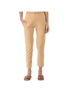 Softline Women's Kurti Pants in Cotton Rich Fabric with Mid Rise Fit, 4 Way-Stretchability, Soft Elastic Waistband, and Quick Dry Properties