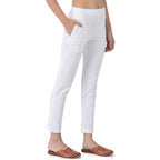 Softline Women's Kurti Pants in Cotton Rich Fabric with Mid Rise Fit, 4 Way-Stretchability, Soft Elastic Waistband, and Quick Dry Properties