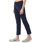 Softline Women's Kurti Pants in Cotton Rich Fabric with Mid Rise Fit, 4 Way-Stretchability, Soft Elastic Waistband, and Quick Dry Properties
