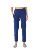 Softline Women's Kurti Pants in Cotton Rich Fabric with Mid Rise Fit, 4 Way-Stretchability, Soft Elastic Waistband, and Quick Dry Properties