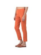 Softline Women's Kurti Pants in Cotton Rich Fabric with Mid Rise Fit, 4 Way-Stretchability, Soft Elastic Waistband, and Quick Dry Properties