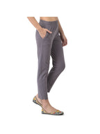 Softline Women's Kurti Pants in Cotton Rich Fabric with Mid Rise Fit, 4 Way-Stretchability, Soft Elastic Waistband, and Quick Dry Properties