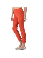 Softline Women's Kurti Pants in Cotton Rich Fabric with Mid Rise Fit, 4 Way-Stretchability, Soft Elastic Waistband, and Quick Dry Properties