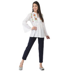 Softline Women's Kurti Pants in Cotton Rich Fabric with Mid Rise Fit, 4 Way-Stretchability, Soft Elastic Waistband, and Quick Dry Properties