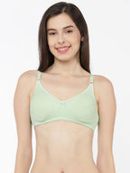 Softline Women's Non Padded Wire Free Everyday Bra in Cotton Poly Fabric with Elastic Straps and Hook Closure (C Cup)