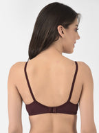 Softline Women's Non Padded Wire Free T-shirt Bra in Cotton Poly Fabric with Elastic Straps, Double Layered Moulded Cups, and Hook Closure (2054)