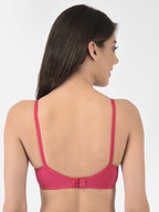 Softline Women's Non Padded Wire Free Bra in Cotton Stretch Fabric with Elastic Straps, Full Cup design, and Hook Closure (2055)