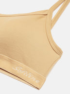 Softline Women's Non Padded Wire Free Bra in 100 % Polyester Fabric with Elastic Straps and Easy Slip On Style