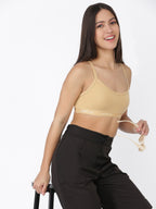 Softline Women's Non Padded Wire Free Bra in 100 % Polyester Fabric with Elastic Straps and Easy Slip On Style