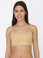 Softline Women's Non Padded Wire Free Bra in 100 % Polyester Fabric with Elastic Straps and Easy Slip On Style