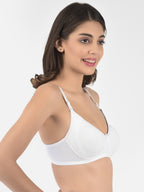 Softline Women's Non Padded Wire Free T-Shirt Bra in Cotton Stretch Fabric with Elastic Straps, Full Cup design, and Hook Closure (2056)