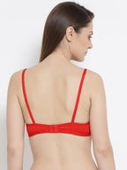 Softline Women's Non Padded Wire Free Bra in Cotton Poly Fabric with Elastic Straps and Hook Closure