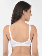 Softline Women's Non Padded Wire Free Bra in 100% Shifley Embroidery Cotton Fabric with  Full Coverage Cups, Broad Elastic Straps, and Hook Closure (1060)
