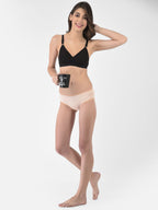 Softline Women's Non Padded Wire Free   T-shirt  Bra in Cotton Poly Fabric with Cross Neck Elastic Straps, Double Layered Moulded Cups, and Hook Closure (2051)