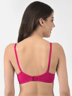 Softline Women's Padded Wire Free T-Shirt Bra in Cotton Stretch Fabric with Elastic Straps, Full Cup design, and Hook Closure (2059)