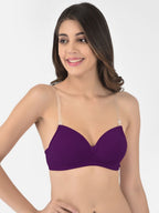 Softline Women's Padded Wire Free T-Shirt Bra in Cotton Stretch Fabric with Elastic Straps, Full Cup design, and Hook Closure (2059)