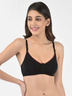 Softline Women's Non Padded Wire Free T-Shirt Bra in Cotton Stretch Fabric with Elastic Straps, Full Cup design, and Hook Closure (2056)