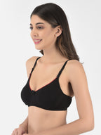 Softline Women's Non Padded Wire Free T-Shirt Bra in Cotton Stretch Fabric with Elastic Straps, Full Cup design, and Hook Closure (2056)