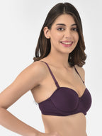 Softline Women's Padded Wired T-Shirt Bra in Cotton Stretch Fabric with Elastic Straps, Full Cup design, and Hook Closure (2060)