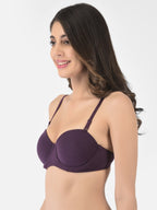 Softline Women's Padded Wired T-Shirt Bra in Cotton Stretch Fabric with Elastic Straps, Full Cup design, and Hook Closure (2060)