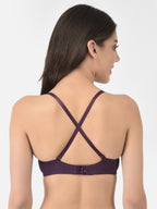 Softline Women's Padded Wired T-Shirt Bra in Cotton Stretch Fabric with Elastic Straps, Full Cup design, and Hook Closure (2060)