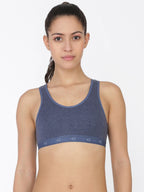 Softline Women's Non Padded Wire Free Sports T-Shirt Bra in Cotton Stretch Fabric with Full Cup Coverage, Broad Underband, Double Layered Cups, and Slip On Design (2057)