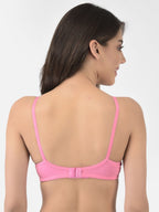 Softline Women's Non Padded Wire Free T-shirt Bra in Cotton Poly Fabric with Elastic Straps, Double Layered Moulded Cups, and Hook Closure (2054)