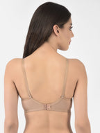 Softline Women's Non Padded Wire Free T-Shirt Bra in Cotton Stretch Fabric with Elastic Straps, Full Cup design, and Hook Closure (2056)