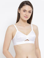 Softline Karuna Double-Hook Delight Regular Cotton Bra White Pack Of 1