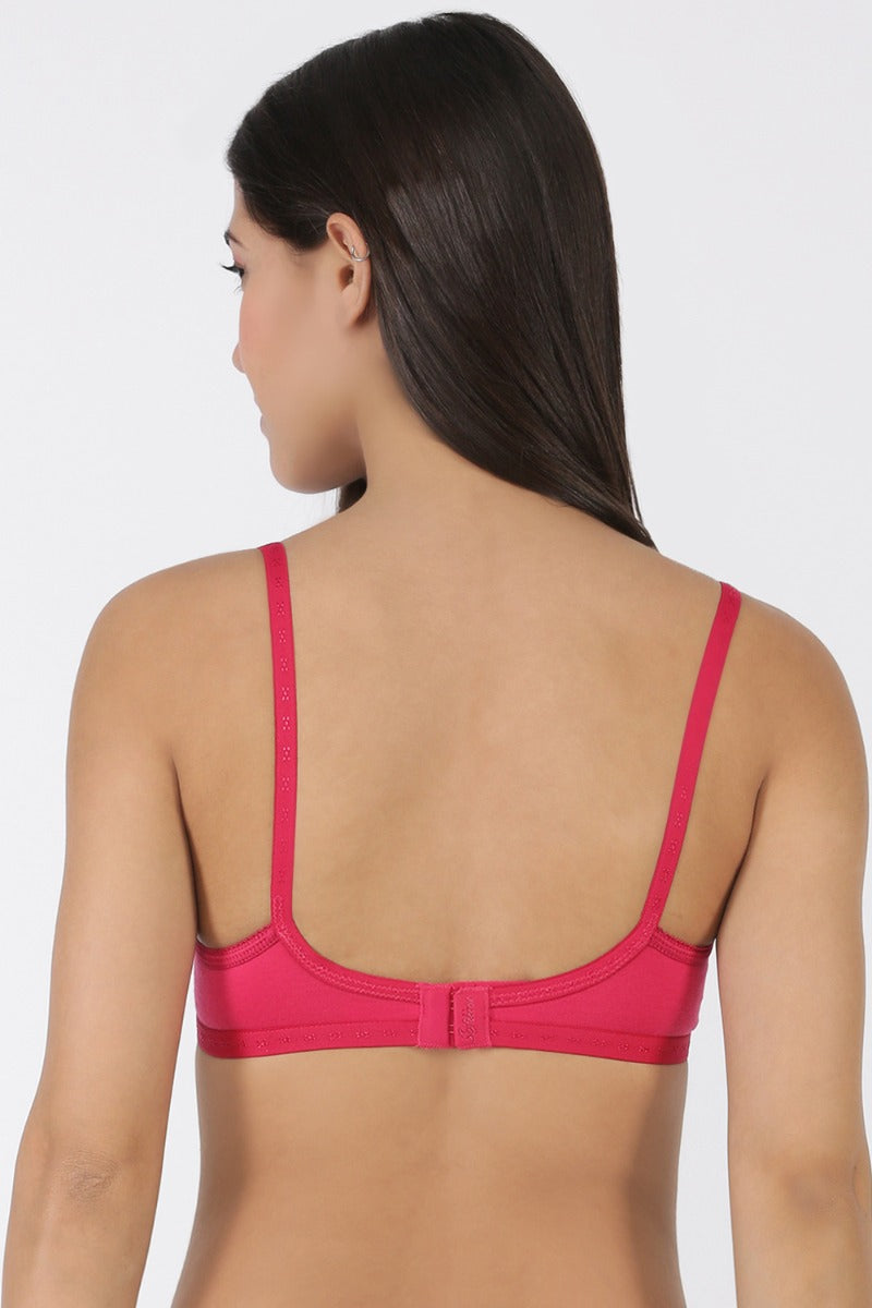 Softline Women's Non Padded Wire Free Bra in 100% Polyester Fabric with Elastic Straps and Hook Closure (C CUP)