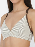 Softline Women's Non Padded Wire Free Bra in Nylon Spandex Fabric With Slip on Style and No Hook Closure