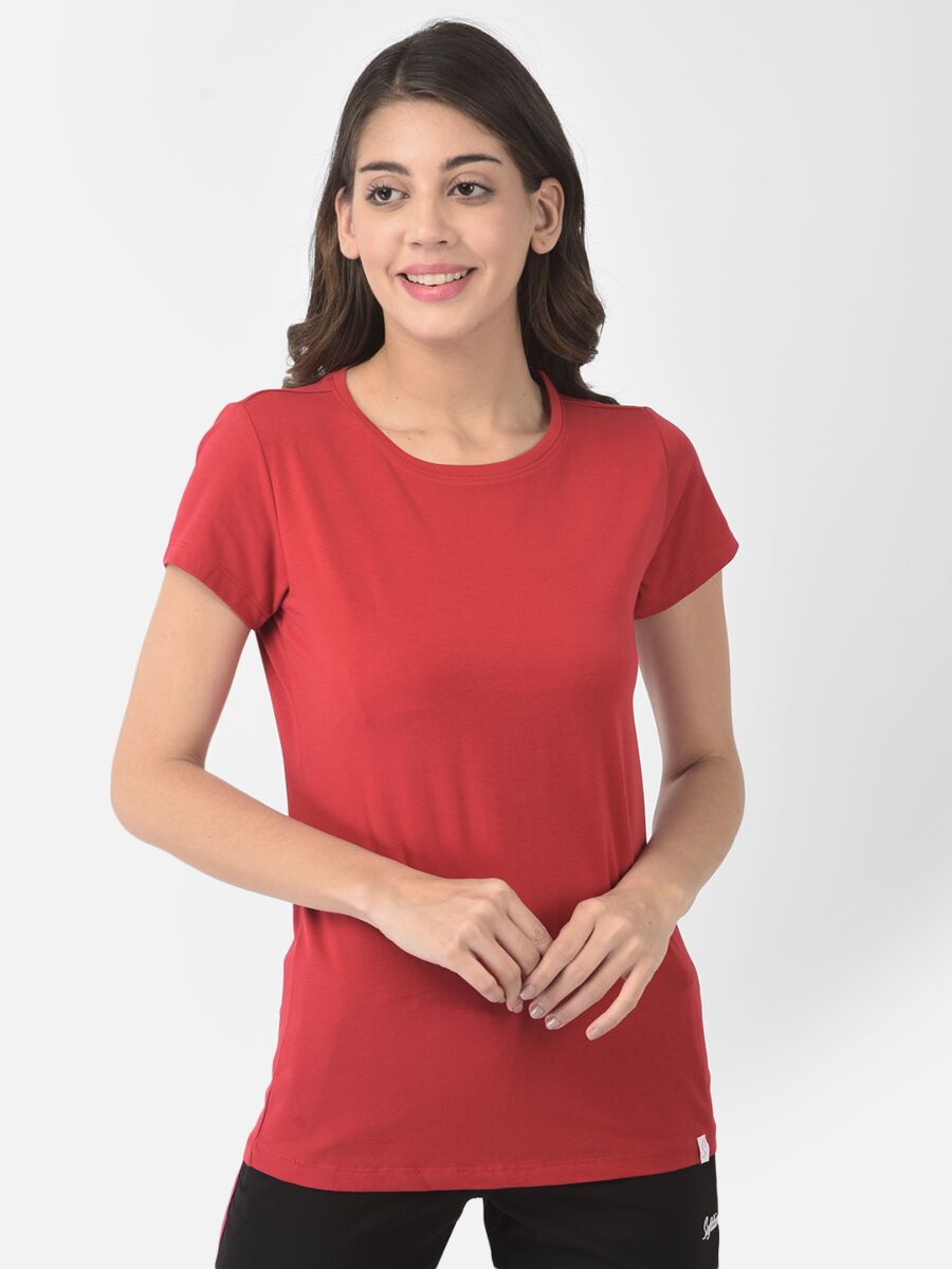 Softline Round Neck Stretch Women's Tees | 95% cotton and 5% spandex | Comfortable and Trendy