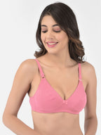 Softline Women's Non Padded Wire Free Bra in Cotton Poly Fabric with Elastic Straps and Hook Closure (1051)