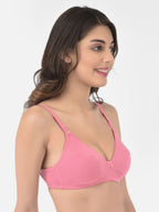 Softline Women's Non Padded Wire Free Bra in Cotton Poly Fabric with Elastic Straps and Hook Closure (1051)