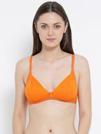 Softline Women's Non Padded Wire Free Regular Bra in 100% Polyester Fabric with Elastic Straps and Hook Closure