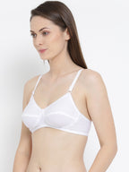 Softline Women's Non Padded Wire Free Bra in Cotton Poly Fabric with Elastic Straps and Hook Closure (C Cup)
