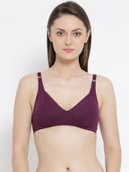 Softline Women's Non Padded Wire Free Bra in Poly Cotton Fabric with Elastic Straps and Hook Closure (C Cup)