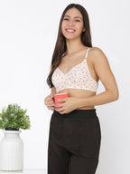 Softline Women's Non Padded Wire Free Bra in 100% Polyester Fabric with Elastic Straps and Hook Closure