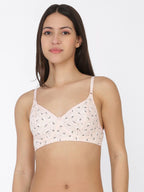 Softline Women's Non Padded Wire Free Bra in 100% Polyester Fabric with Elastic Straps and Hook Closure