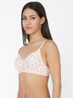 Softline Women's Non Padded Wire Free Bra in 100% Polyester Fabric with Elastic Straps and Hook Closure