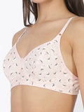 Softline Women's Non Padded Wire Free Bra in 100% Polyester Fabric with Elastic Straps and Hook Closure