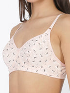 Softline Women's Non Padded Wire Free Bra in 100% Polyester Fabric with Elastic Straps and Hook Closure