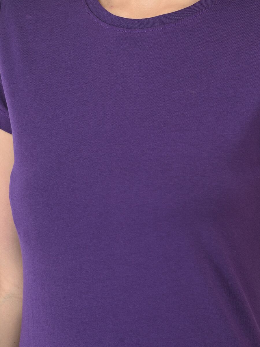 Softline Round Neck Stretch Women's Tees | 95% cotton and 5% spandex | Comfortable and Trendy