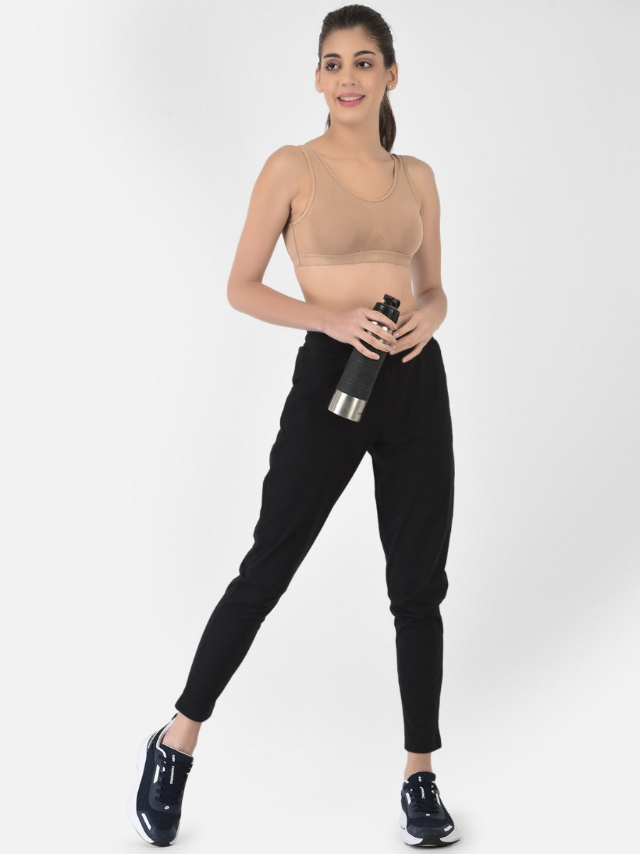 Softline Women's Non Padded Wire Free Sports T-Shirt Bra in Cotton Stretch Fabric with Full Cup Coverage, Broad Underband, Double Layered Cups, and Slip On Design (2057)