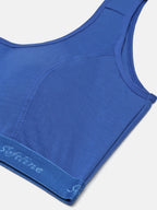 Softline Women's Non Padded Wire Free Sports Bra in 100% Polyester Fabric with High Elasticity, No Hook Design, and Slip on Style