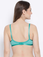 Softline Women's Non Padded Wire Free Bra in Poly Cotton Fabric with Elastic Straps and Hook Closure
