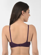 Softline Women's Padded Wire Free T-Shirt Bra in Cotton Stretch Fabric with Elastic Straps, Full Cup design, and Hook Closure (2058)