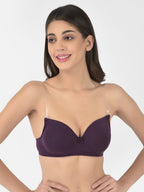 Softline Women's Padded Wire Free T-Shirt Bra in Cotton Stretch Fabric with Elastic Straps, Full Cup design, and Hook Closure (2058)