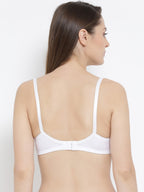 Softline Women's Non Padded Wire Free Fancy Bra in Poly Cotton Fabric with Elastic Straps and Hook Closure