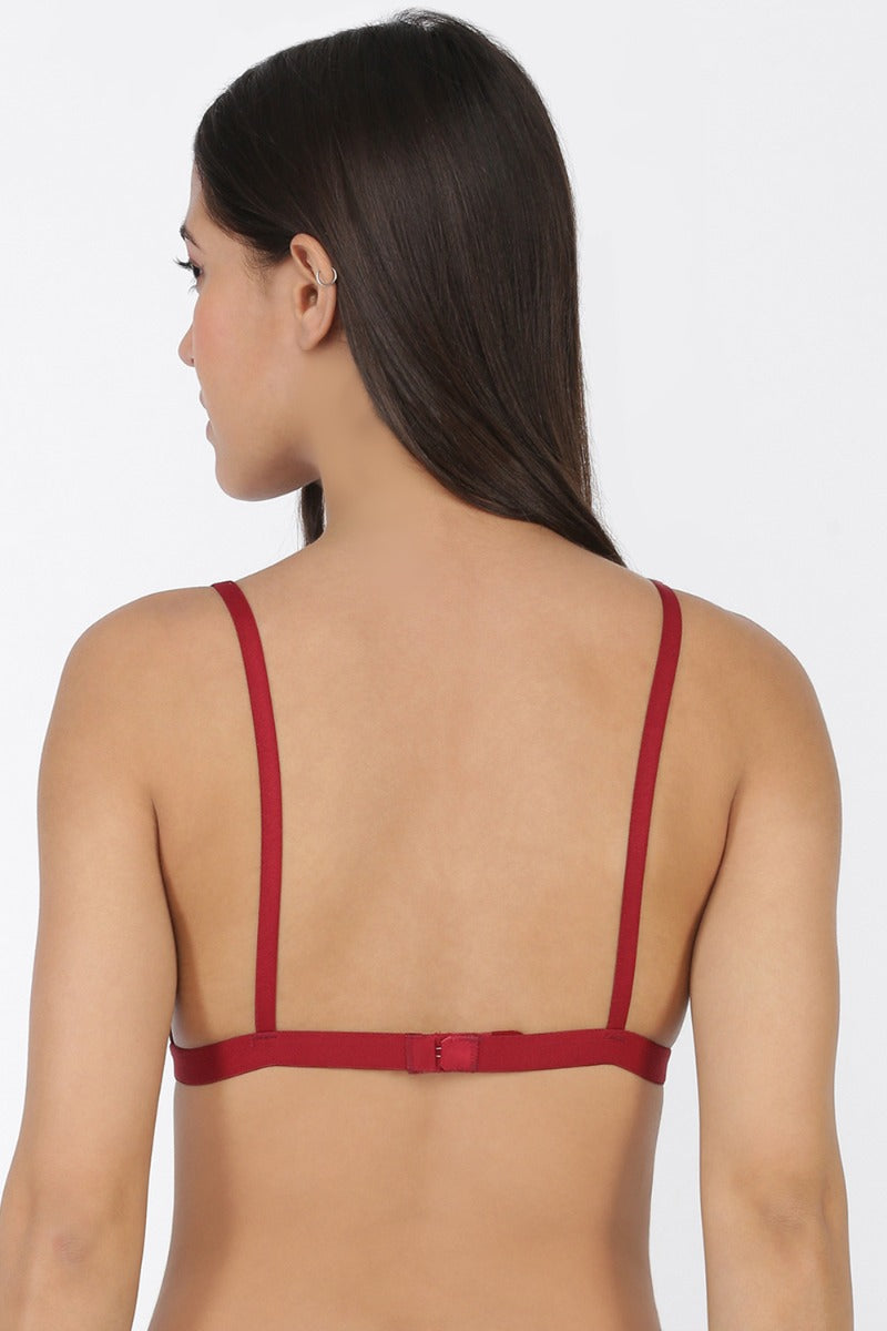 Softline Women's Non Padded Wire Free Fancy Bra in Poly Cotton Fabric with Elastic Straps and Hook Closure